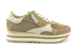 DL Sport DL Sport bruin suede sneakers met rits