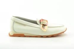 Hispanitas Hispanitas wit leren loafers/sjaaltje