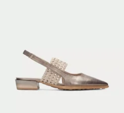 Hispanitas Hispanitas slingbacks taupe leer