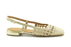 Pedro Miralles Pedro Miralles slingbacks goud vlechtleer