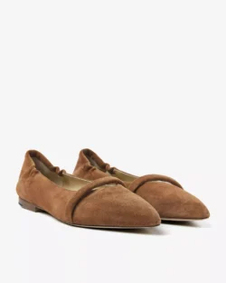 Via Vai Via Vai bruine suede ballerina