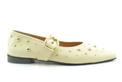 Babouche Babouche beige ballerina's met studs