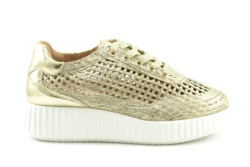 La Strada La Strada opengewerkte sneakers goud