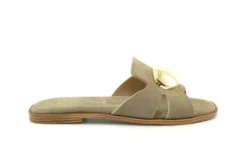 Lazamani Lazamani slippers taupe/goud