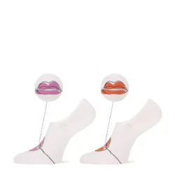 Marcmarcs MarcMarcs footies off white-pink-orange 2p