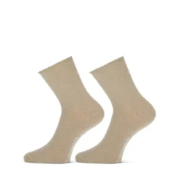 Marcmarcs MarcMarcs shortsocks beige-goud 2-pack