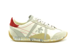 Premiata Premiata luxe sneakers off white-grijs-rood