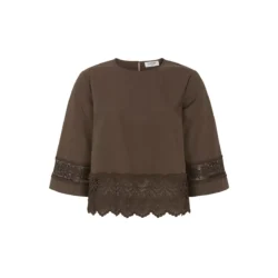 Tooday Tooday donker bruine blouse