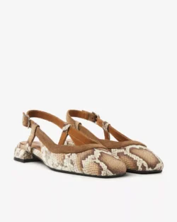 Via Vai Via Vai slingbacks cognac snake