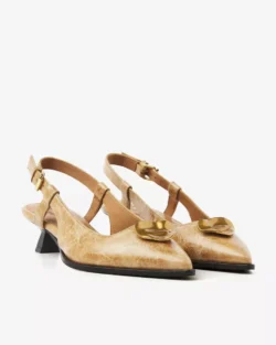 Via Vai Via Vai slingbacks bruin leer