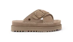 Nieuw 20 Warmbat Warmbat slippers beige suede