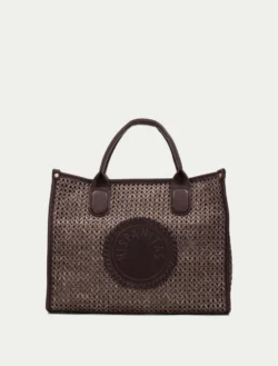 Hispanitas Hispanitas shopper raffia bruin