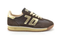 Back 70 Back 70 bruine sneakers met goud