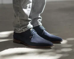 Rehab Rehab nette veterschoenen dk.blauw