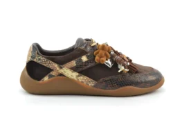 3P 3P sneakers bruin met accessoire