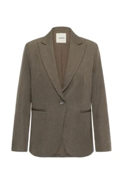 Soaked in Luxury Soaked short blazer walnut melange