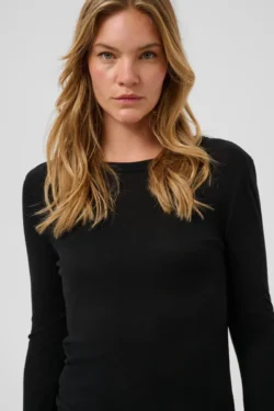 Soaked in Luxury Soaked shirt knitted crew-neck black