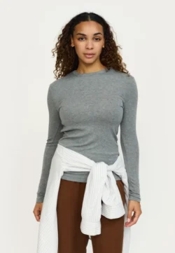 Soft Rebels Soft Rebels top o-neck medium grey melange