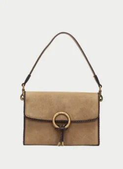 Hispanitas Hispanitas schoudertas donkergeel suede