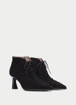 Hispanitas Hispanitas enkellaarsjes zwart suede