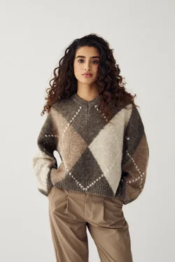 Noella Noella trui knit grey combi