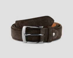 Rehab Rehab herenriem grijs-bruin suede